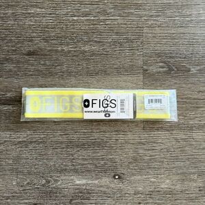 Figs Yellow and Gray Elastic Headband